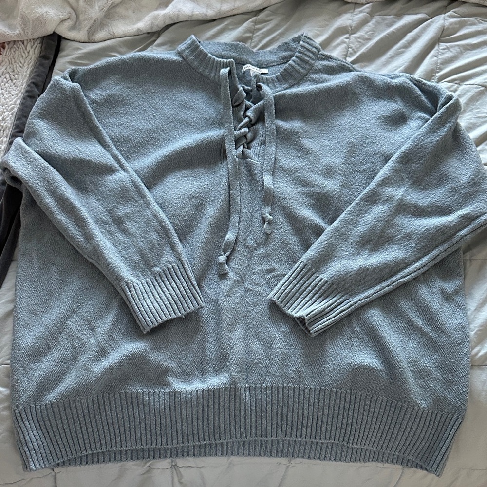 American Eagle Outfitters Gray Knit Top